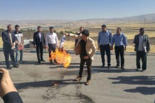 به آتش کشیدن پرچم آمریکا و رژیم صهیونیستی در دانشگاه آزاد اسلام آبادغرب+عکس