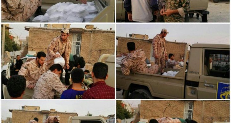 تصاویری از خدمات رسانی نیروهای گردان امام حسین(ع) اسلام آبادغرب به روستاهای زلزله زده سرپل ذهاب