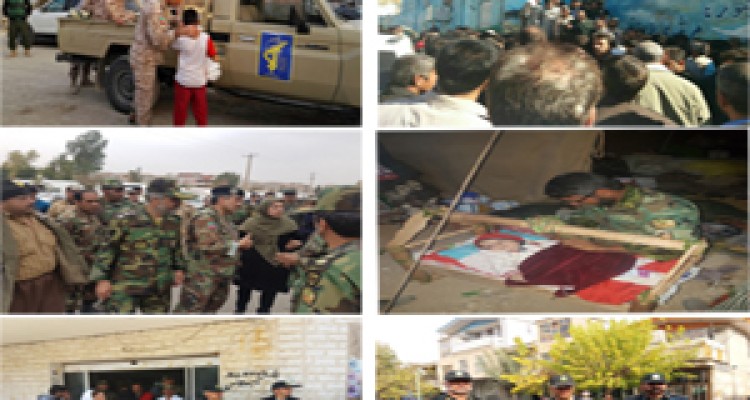 بسیج نیروهای مسلح ارتش، سپاه و انتظامی اسلام آبادغرب در خدمت رسانی به زلزله زدگان+تصاویر