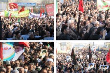 راهپیمایی خودجوش مردم اسلام آبادغرب در اعلام برائت از استکبار و اغتشاشگران