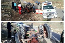 واژگونی تراکتور در اسلام آبادغرب 1مصدوم بر جای گذاشت+عکس