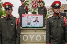 مراسم تشییع شهید مدافع حرم اکبر زوار جنتی/ تصاویر