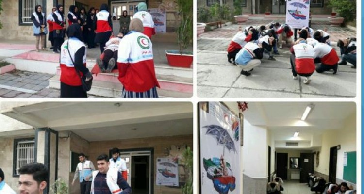  اجرای مانور با پیش فرض زلزله و امداد و نجات توسط نجات گران جمعیت هلال احمر اسلام آبادغرب+تصاویر