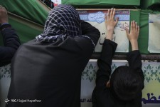 مراسم وداع و تدفین ۱۱ شهید مدافع حرم در قم