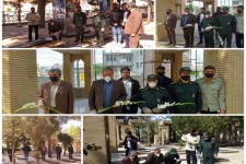 غبارروبی و عطرافشانی مزار شهدای اسلام آبادغرب به مناسبت هفته معلم+عکس