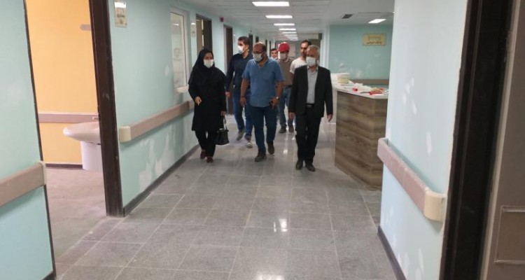 روز های پایانی بازسازی فاز دوم بیمارستان امام خمینی( ره) شهرستان اسلام آبادغرب 