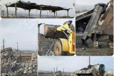  قلع بنای  ساخت و ساز غیرمجاز در اراضی ڪشاورزی شهرستان اسلام آبادغرب