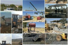 قلع بنای ۱۳ مورد مستحدثات غیرمجاز در اراضی ڪشاورزی شهرستان اسلام آبادغرب 