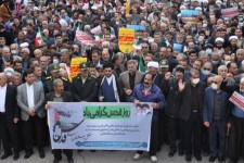 فریاد مرگ بر آمریکا و مرگ بر اسرائیل اسلام‌آبادی‌ها در راهپیمایی روز جهانی قدس+فیلم