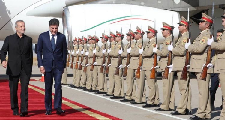 ورود پزشکیان به اربیل و نشست مشترک هیأت ایرانی با اقلیم کردستان عراق