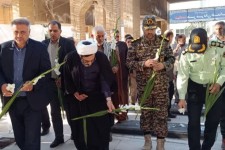 غبار روبی مزار شهدای شهرستان اسلام آبادغرب