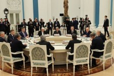 دیدار روسای شرکت‌کننده در اجلاس نخست وزیران سازمان شانگهای با پوتین