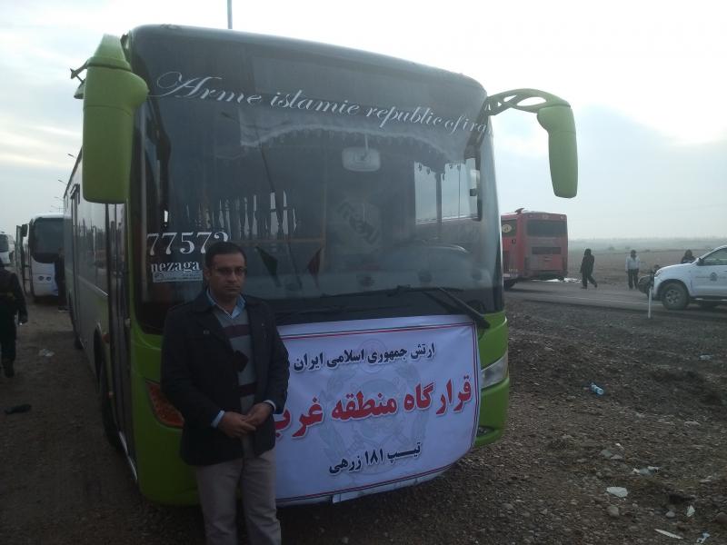 اعزام یگان اتوبوس تیپ181 زرهی ارتش به مرز مهران جهت تردد زائرین اربعین حسینی