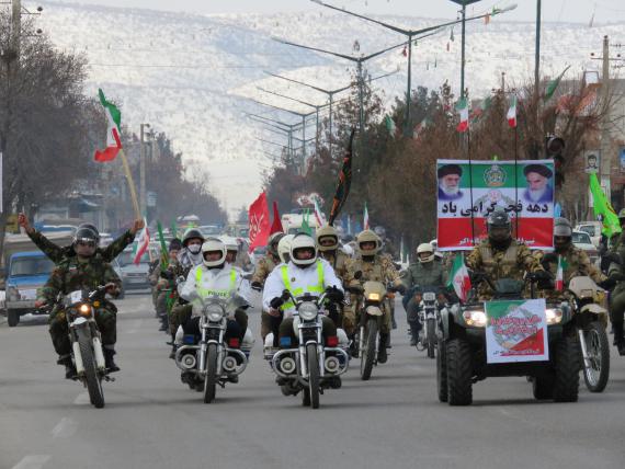 رژه موتور سواران نیرو های مسلح شهرستان اسلام آبادغرب