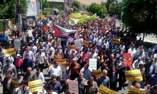 حضور باشکوه مردم اسلام آبادغرب در راهپیمایی روز قدس+تصاویر