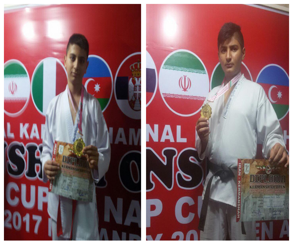 کسب مدال طلا ی مسابقات کاراته بین المللی توسط دانش آموزان اسلام آباد غرب+عکس
