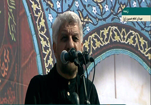 نوای معروف حاج صادق آهنگران در مراسم تشییع پیکر شهید حججی + فیلم 