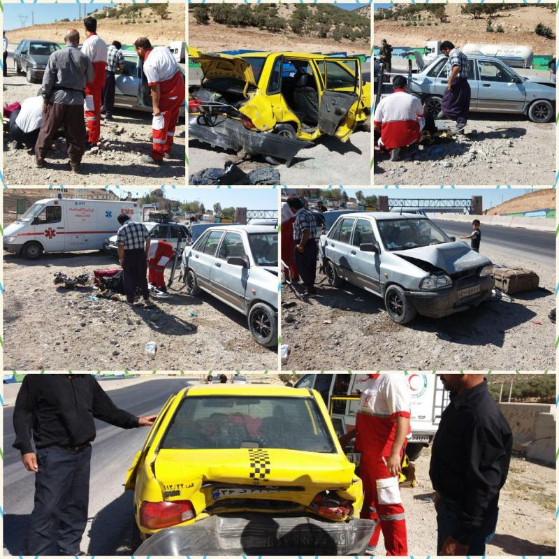 حادثه رانندگی در محور اسلام آبادغرب به کرمانشاه 3 مصدوم برجای گذاشت + تصاویر