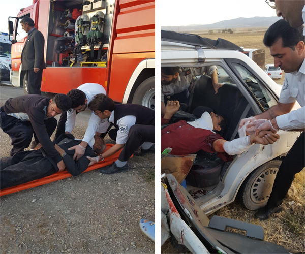 حادثه رانندگی در محور حمیل به اسلام آبادغرب 5کشته و مصدوم برجای گذاشت+تصاویر