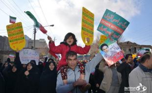 نماهنگی از حضور پرشور مردم کرمانشاه در راهپیمایی 13 دی+فیلم