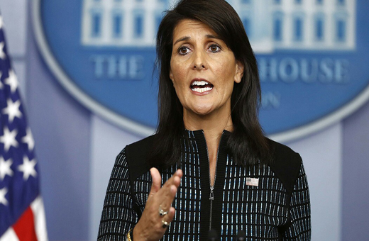 نیکی هیلی: روحانی میتواند در نشست شورای امنیت به ریاست ترامپ شرکت کند نیکی هیلی: روحانی میتواند در نشست شورای امنیت به ریاست ترامپ شرکت کند