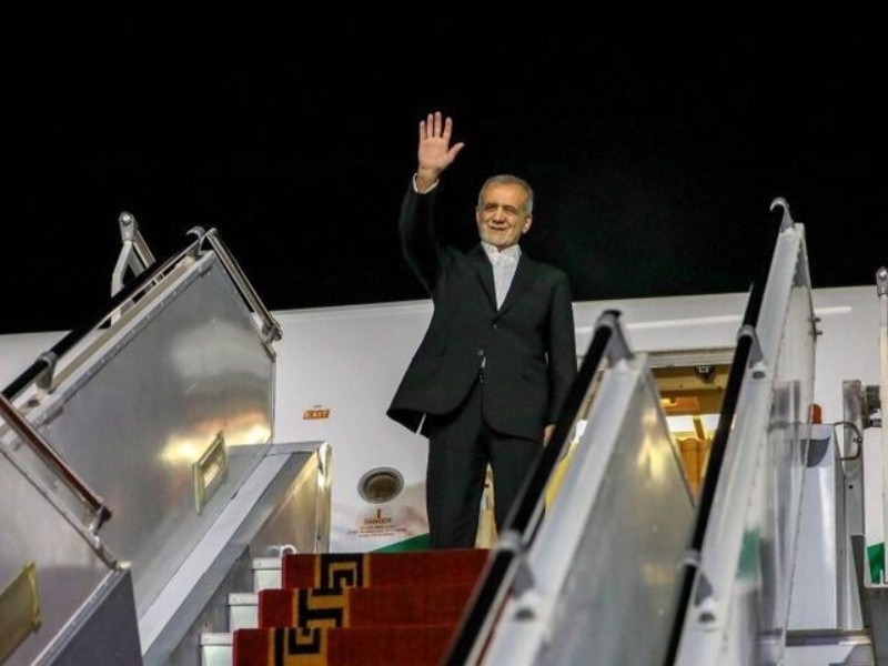 رئیس‌جمهور وارد قزوین شد